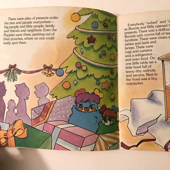 Vintage 1986 The Popples Nutcracker Christmas  Read Along Book Only No Record - Picture 10 of 15